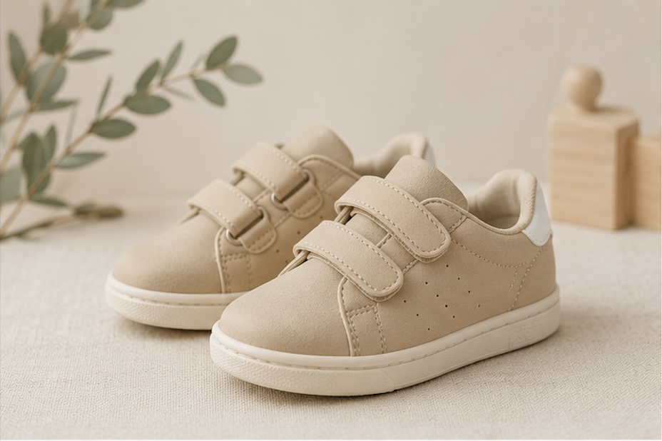 comfortable beige toddler shoes